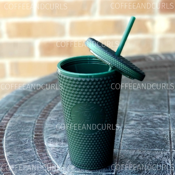 Starbucks Soft Touch Green Bling Studded Cold Cup Tumbler Grande NWT - Picture 5 of 10